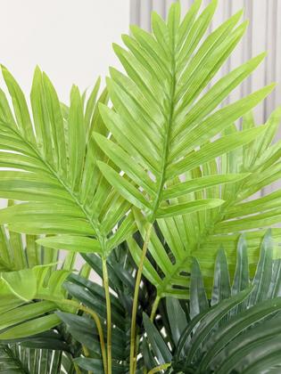 Imagem de Planta Artificial Palmeira com Vaso Polietileno Cone Romano - Bege