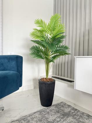 Imagem de Planta Artificial Palmeira com Vaso Polietileno Cone Romano - Bege
