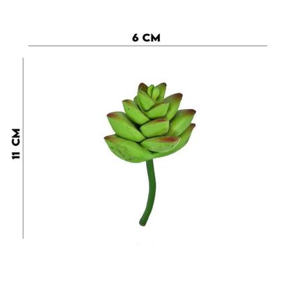 Imagem de Planta Artificial Suculenta Verde Flor Arte 8cm