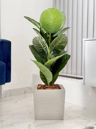Imagem de Planta Ficus Artificial Com Vaso Quadrado Completo Casca