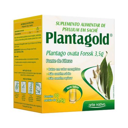 Imagem de Planta Gold Psyllium Plantago Ovata rico em Fibras 50 sachês arte nativa