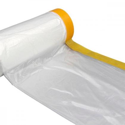 Imagem de Plastico Para Pintura Protege Facil (Com Adesivo Dupla Face) Compel 1,5M X 17M