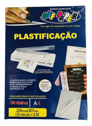 Imagem de Plástico Para Plastificaçao 220mx307m 100 Laminas Off Paper