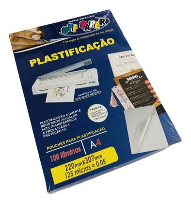 Imagem de Plástico Para Plastificaçao 220mx307m 100 Laminas Off Paper