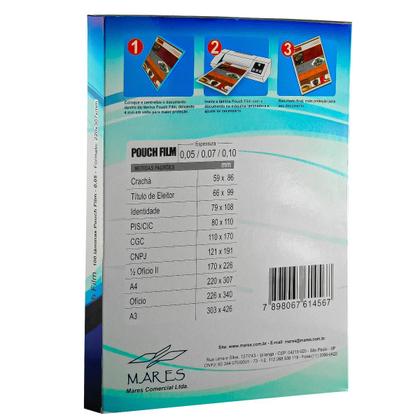 Imagem de Plástico para plastificação Polaseal A4 220x307 - 100 folhas 0,05