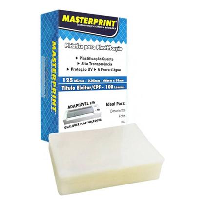 Imagem de Plastico Plastificação 66x99 125 Micra Cpf Título 100 Und
