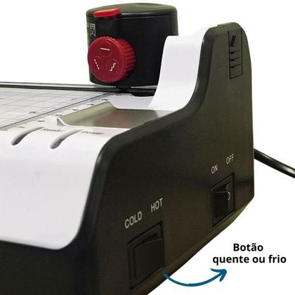 Imagem de Plastificadora Laminadora 5 em 1 Refiladora A4 A5 A6 com Cortes 220V Importway Iwplra-45x102