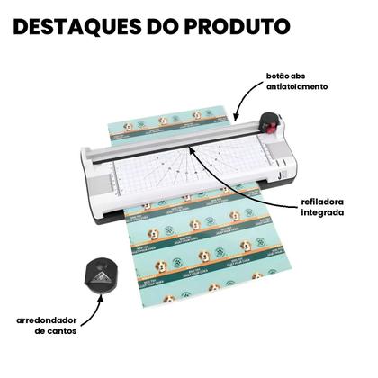 Imagem de Plastificadora Laminadora A4 JST PL-230E 6 em 1 Quente e Frio 220V