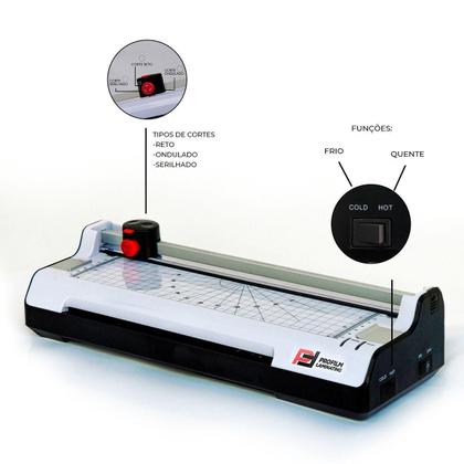 Imagem de Plastificadora Laminadora e Refiladora A4 A5 A6 e Ofício Quente e Frio 110v