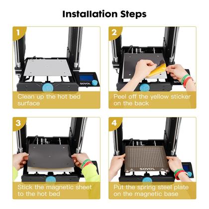 Imagem de Plataforma de aço flexível com PEI texturizado para impressora 3D Sovol SV06