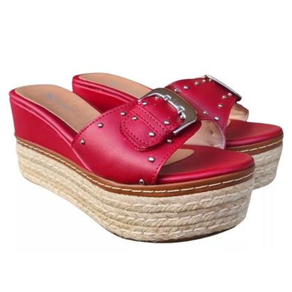 Imagem de Plataforma Tamanco Flatform com Tachinhas Cores Salto Médio