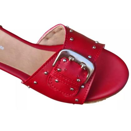 Imagem de Plataforma Tamanco Flatform com Tachinhas Cores Salto Médio