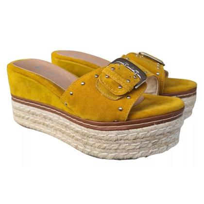 Imagem de Plataforma Tamanco Flatform com Tachinhas Cores Salto Médio