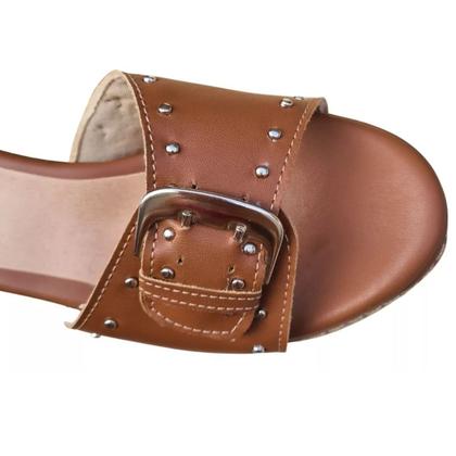 Imagem de Plataforma Tamanco Flatform com Tachinhas Cores Salto Médio