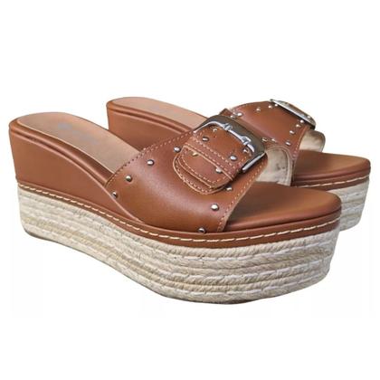 Imagem de Plataforma Tamanco Flatform com Tachinhas Cores Salto Médio