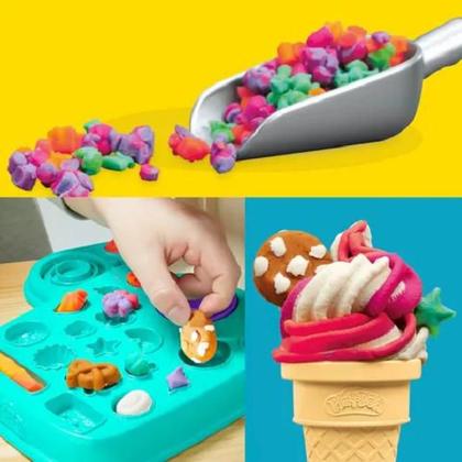 Imagem de  Play Doh Massinha Playset Sorveteria Colorida  Hasbro 