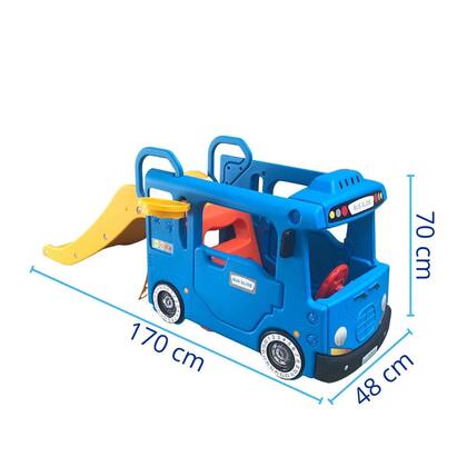 Imagem de Playground Infantil 2 em 1 Ônibus Escorregador Plástico Brinquedo Colorido Brinqway Bw-228