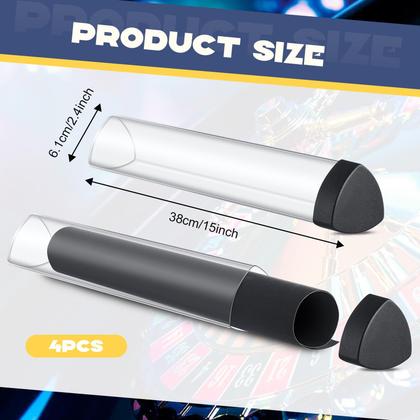 Imagem de Playmat Tubular Uiifan - PVC Transparente, 38cm (4 Unidades)