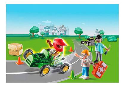Imagem de Playmobil Ação De Ambulância Ajude O Piloto  70919