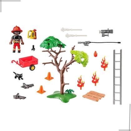 Imagem de Playmobil - Ação de Resgate de Fogo: Resgate de Gato - 70917