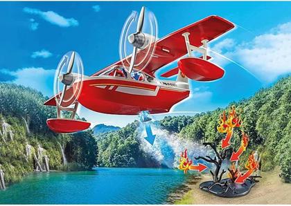 Imagem de Playmobil action heroes -  avião de bombeiros 71463