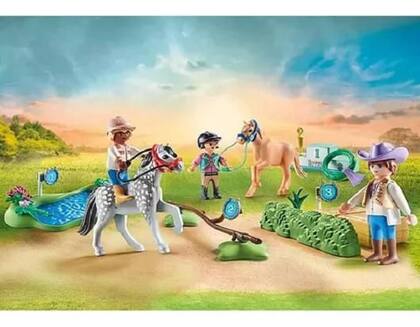 Imagem de Playmobil Horses Of Waterfall Torneio Treinamento de Poneis  46 peças