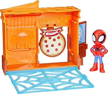 Imagem de Playset Com Boneco Spidey Amazing Friends Pizzaria - Spider-Man Aventura na Cidade - City Bloks - Hasbro