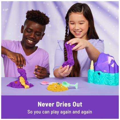 Imagem de Playset Kinetic Sand Mermaid Crystal com 500 g de areia por mais de 3 anos