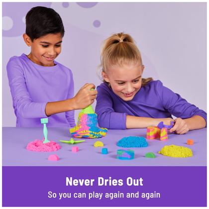 Imagem de Playset Kinetic Sand Squish N' Create com 400 ml de areia e 5 ferramentas
