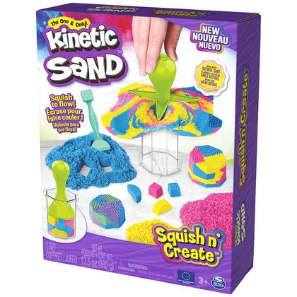 Imagem de Playset Kinetic Sand Squish N' Create com 400 ml de areia e 5 ferramentas