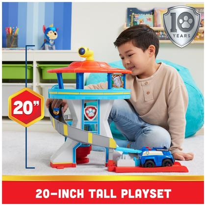 Imagem de Playset Paw Patrol Lookout Tower com lançador de carros de brinquedo e 2 Chase