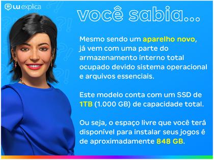 Imagem de PlayStation 5 Slim Disk 1TB 1 Controle Branco Sony com 2 Jogos