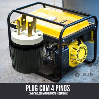 Plug 4 Pinos Macho Gerador Gasolina Para Nagano Kawashima - Bjb