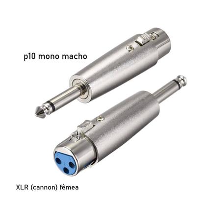 Imagem de Plug Adaptador Canon Femea Para P10 Mono Macho Mxt