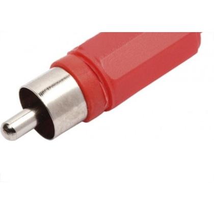 Imagem de Plug Adaptador Rca Vermelho 590 - Kit C/10