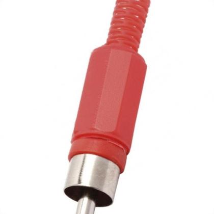 Imagem de Plug Adaptador Rca Vermelho 590 - Kit C/10