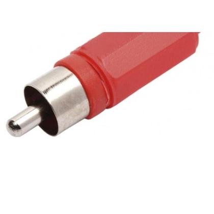 Imagem de Plug Adaptador Rca Vermelho 590 - Kit C/10