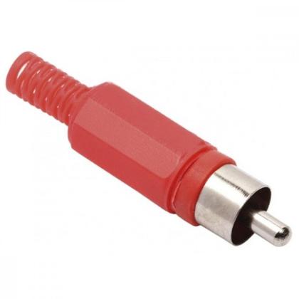 Imagem de Plug Adaptador Rca Vermelho 590 - Kit C/10