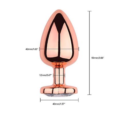 Imagem de Plug Anal em Metal Rose Formato de Coração Tamanho G