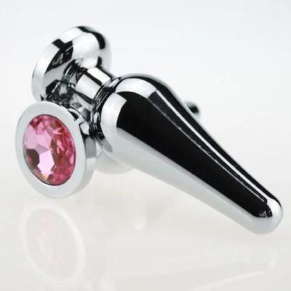 Imagem de Plug anal Formato Cônico de Metal Com Joia na Base Tamanho P