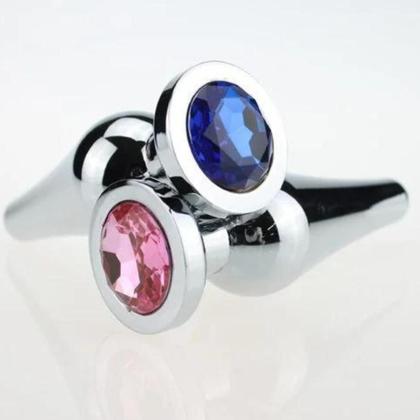 Imagem de Plug anal Formato Cônico de Metal Com Joia na Base Tamanho P