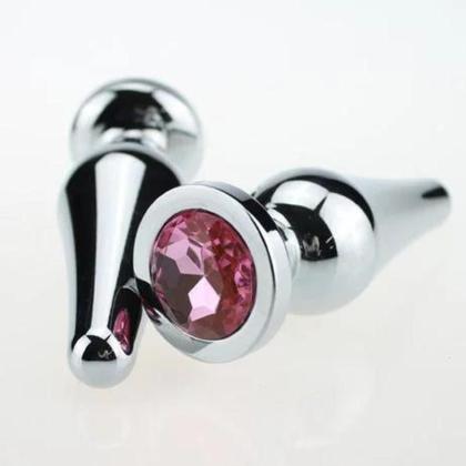 Imagem de Plug anal Formato Cônico de Metal Com Joia na Base Tamanho P
