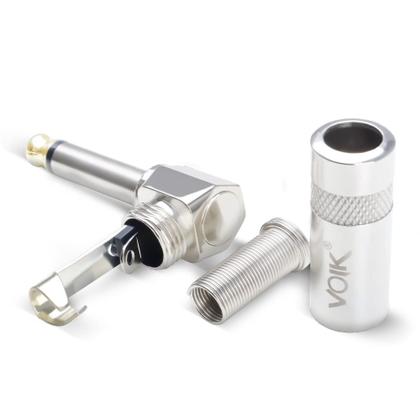 Imagem de Plug Conector P10 L Mono Voik PVK-P10 Profissional 20 Peças