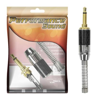 Imagem de Plug Conector P2 Macho Mono Profissional Banhado a Ouro