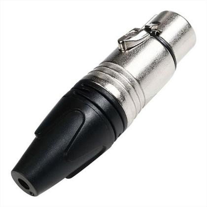 Imagem de Plug Conector Profissional Xlr Femea Kato Para reposição e Solda de Cabo