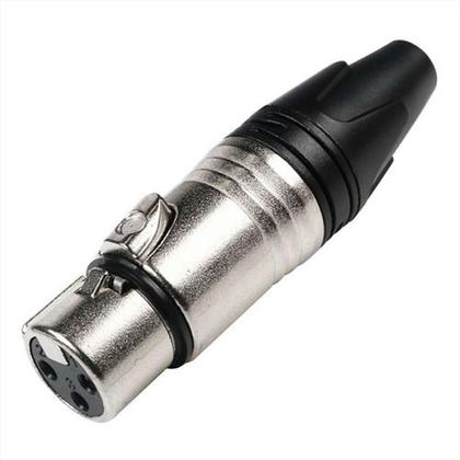 Imagem de Plug Conector Profissional Xlr Femea Kato Para reposição e Solda de Cabo