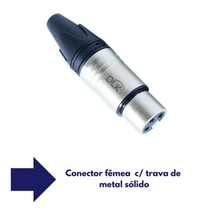 Imagem de Plug Conector Som Xlr(f) fêmea 3 Polos Datalink Linha Dlk Xlr-004