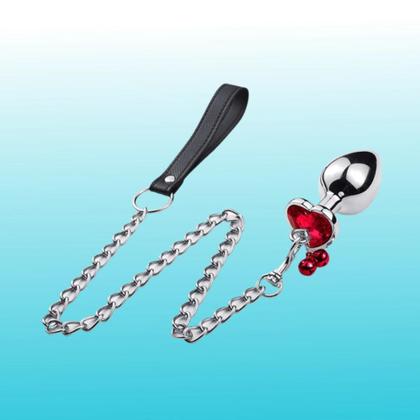 plug anal com corrente Plug Anal Giratório Aço Inox LED | Envio Grátis main image 0