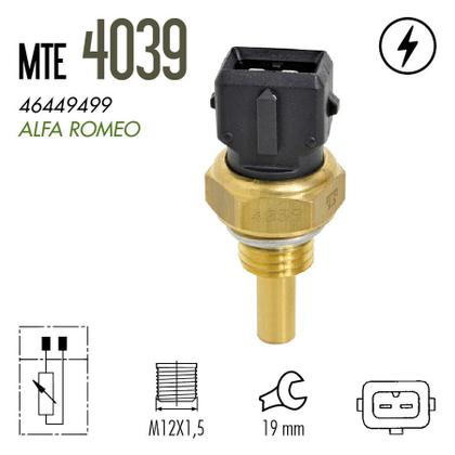 Imagem de Plug eletronico sensor temperatura agua - alfa romeo 145 1994 a 1996 / lancer 2005 a 2005 / stilo 2003 a 2010 - 4039