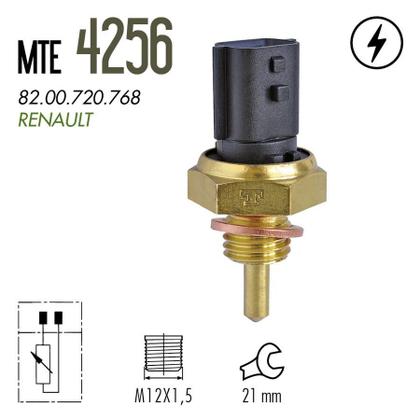 Imagem de Plug Eletronico Sensor Temperatura Agua Grand Scenic 2008 A 2009 / Megane 2003 A 2012 / Scenic 2004 A 2009 mte 4256